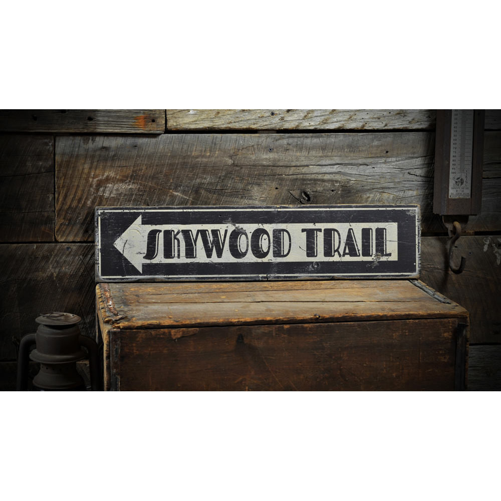 Trail Vintage Wood Sign