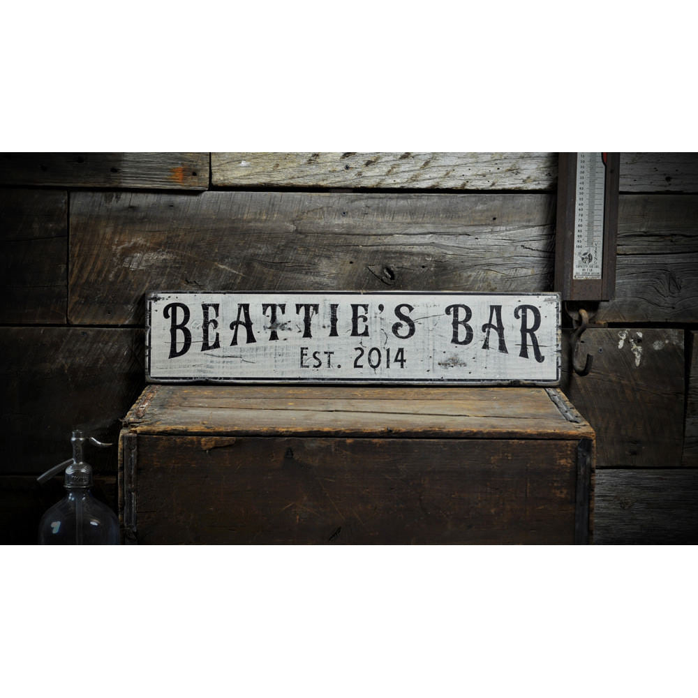 Bar Vintage Wood Sign