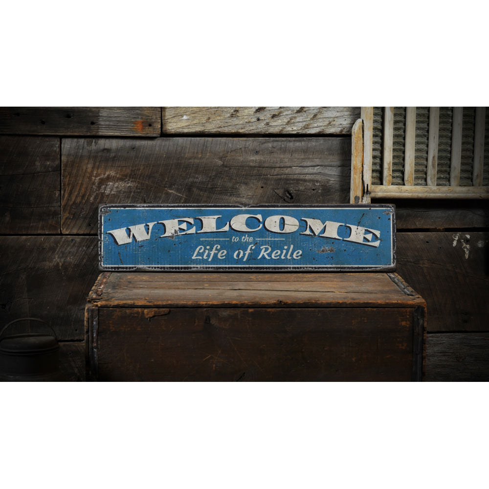 Welcome to Beach House Vintage Wood Sign
