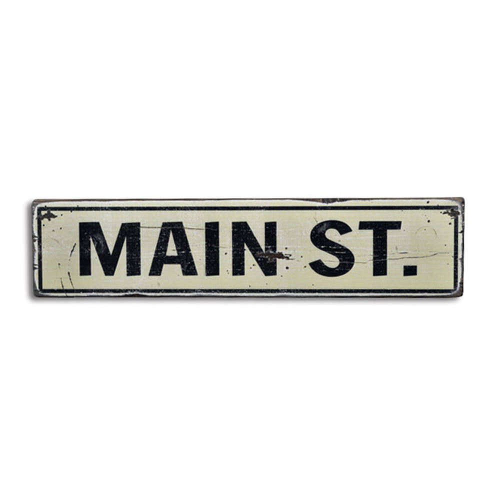 Vintage Old Style Street Vintage Wood Sign