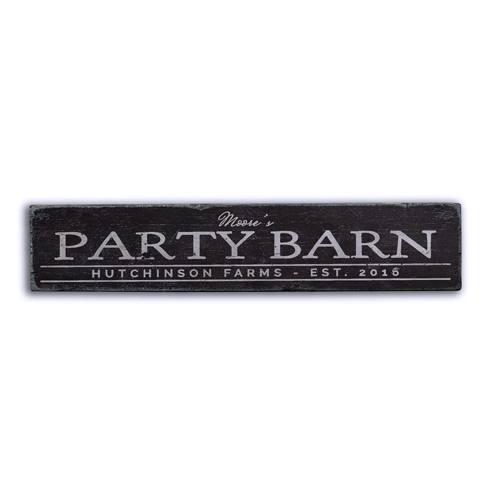 Party Barn Vintage Wood Sign