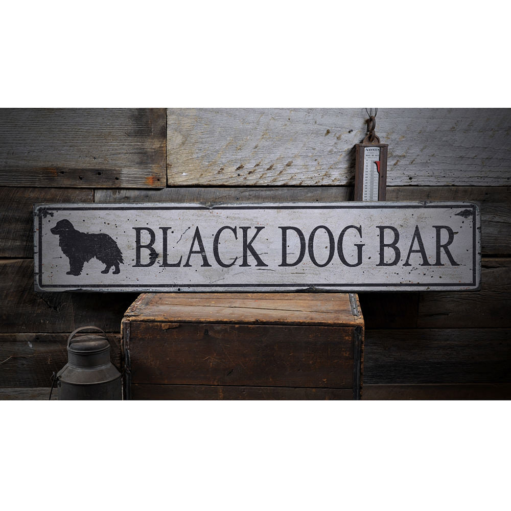 Dog Bar Vintage Wood Sign