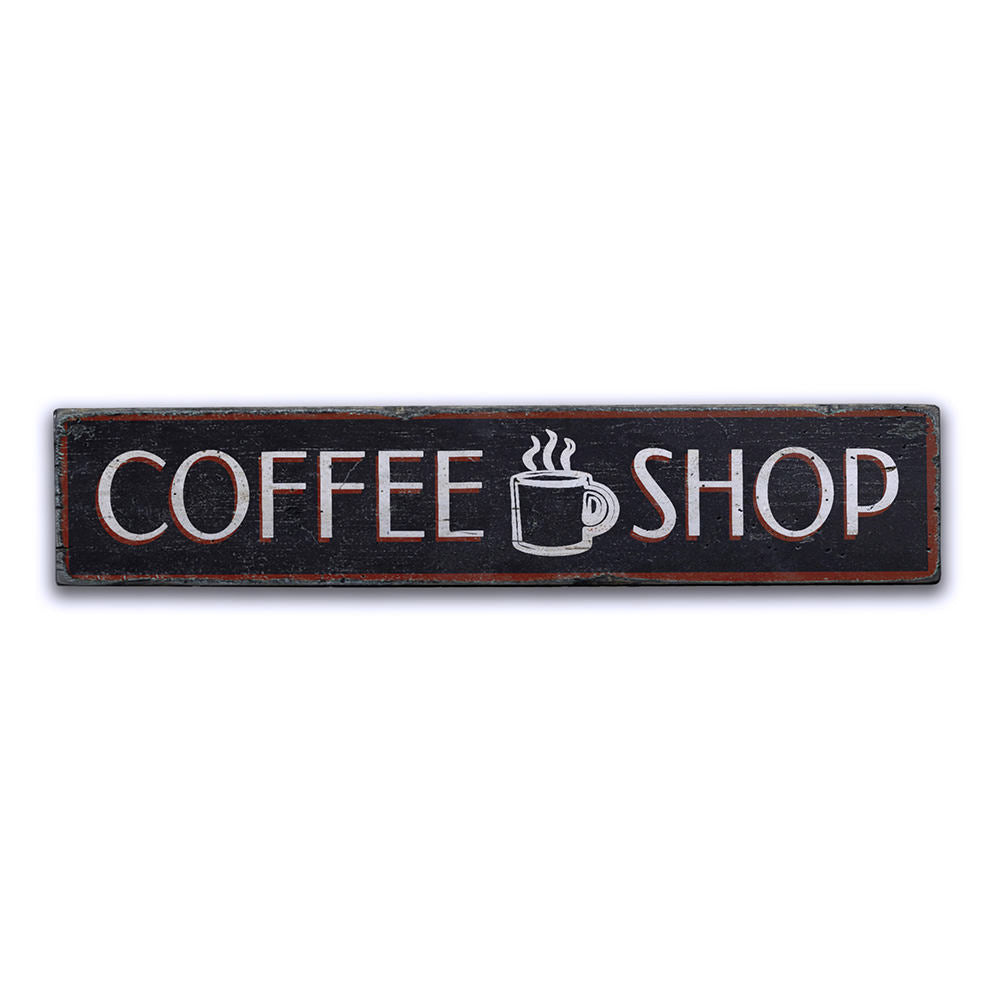 Coffee Shop Vintage Wood Sign