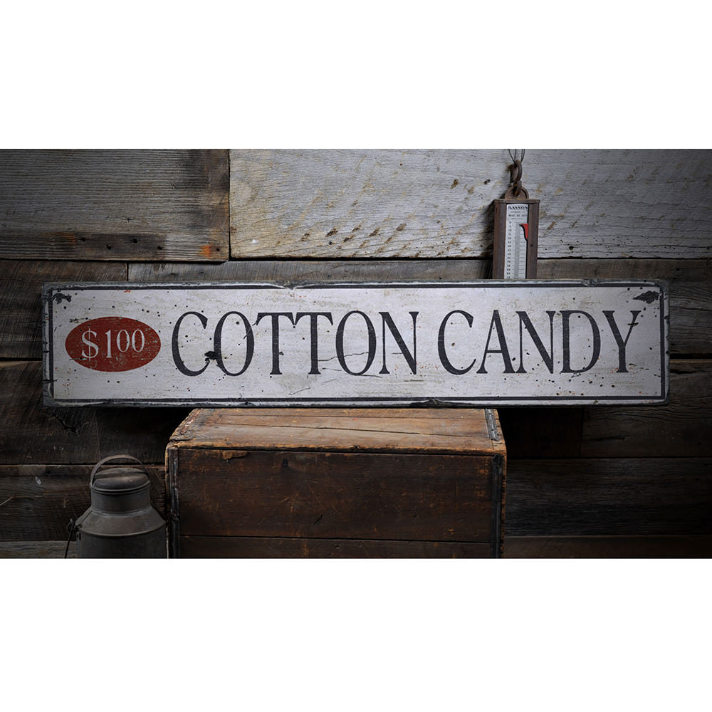 Cotton Candy Vintage Wood Sign