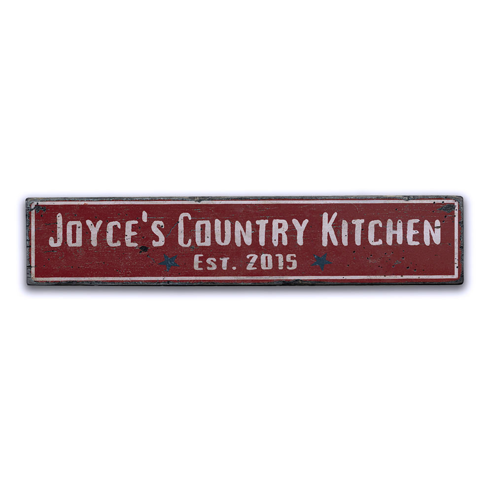 Country Kitchen Vintage Wood Sign