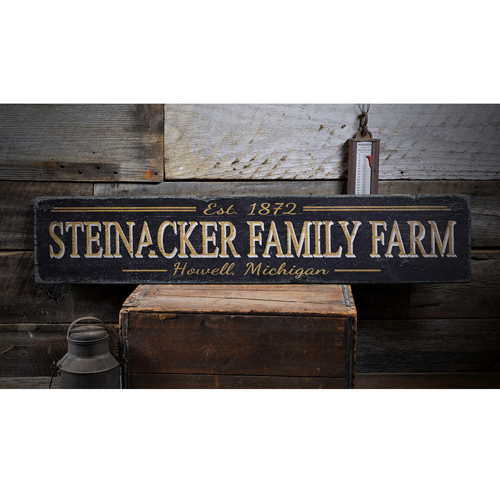 Family Farm Vintage Wood Sign
