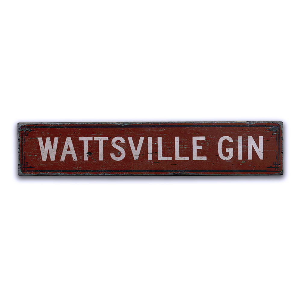 Gin Vintage Wood Sign