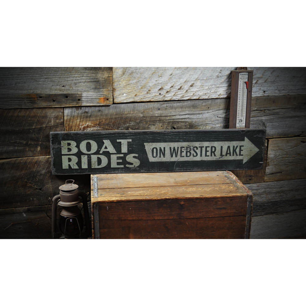 Boat house Vintage Wood Sign