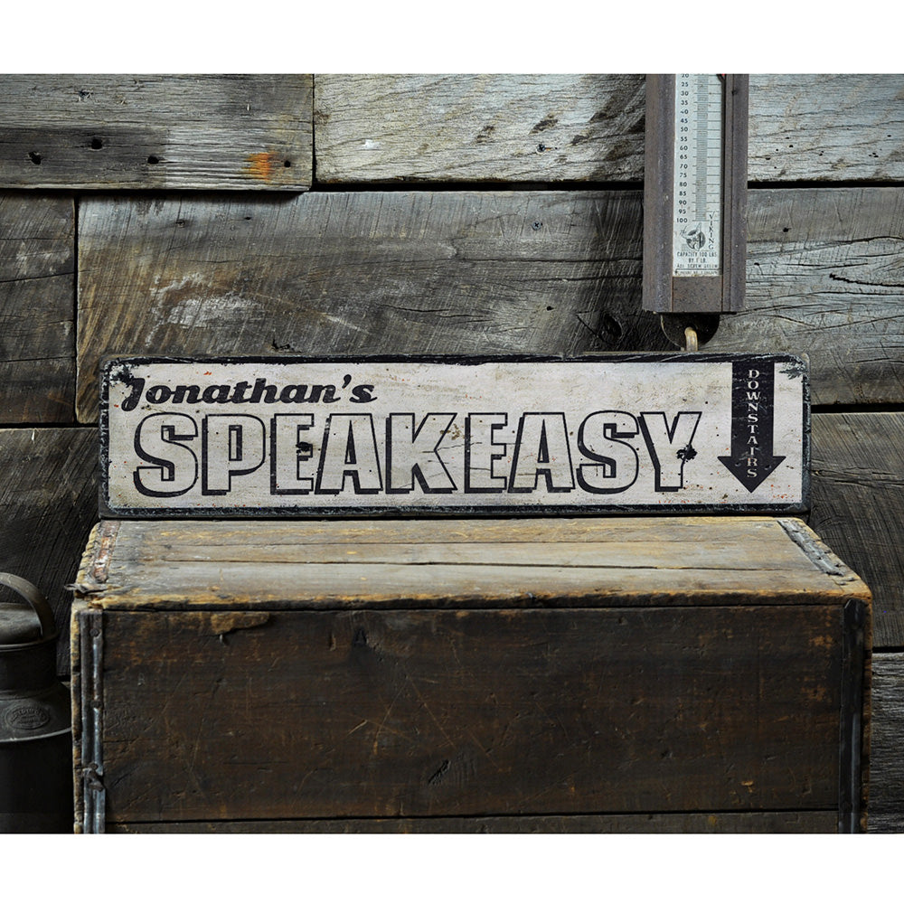 Speakeasy Vintage Wood Sign