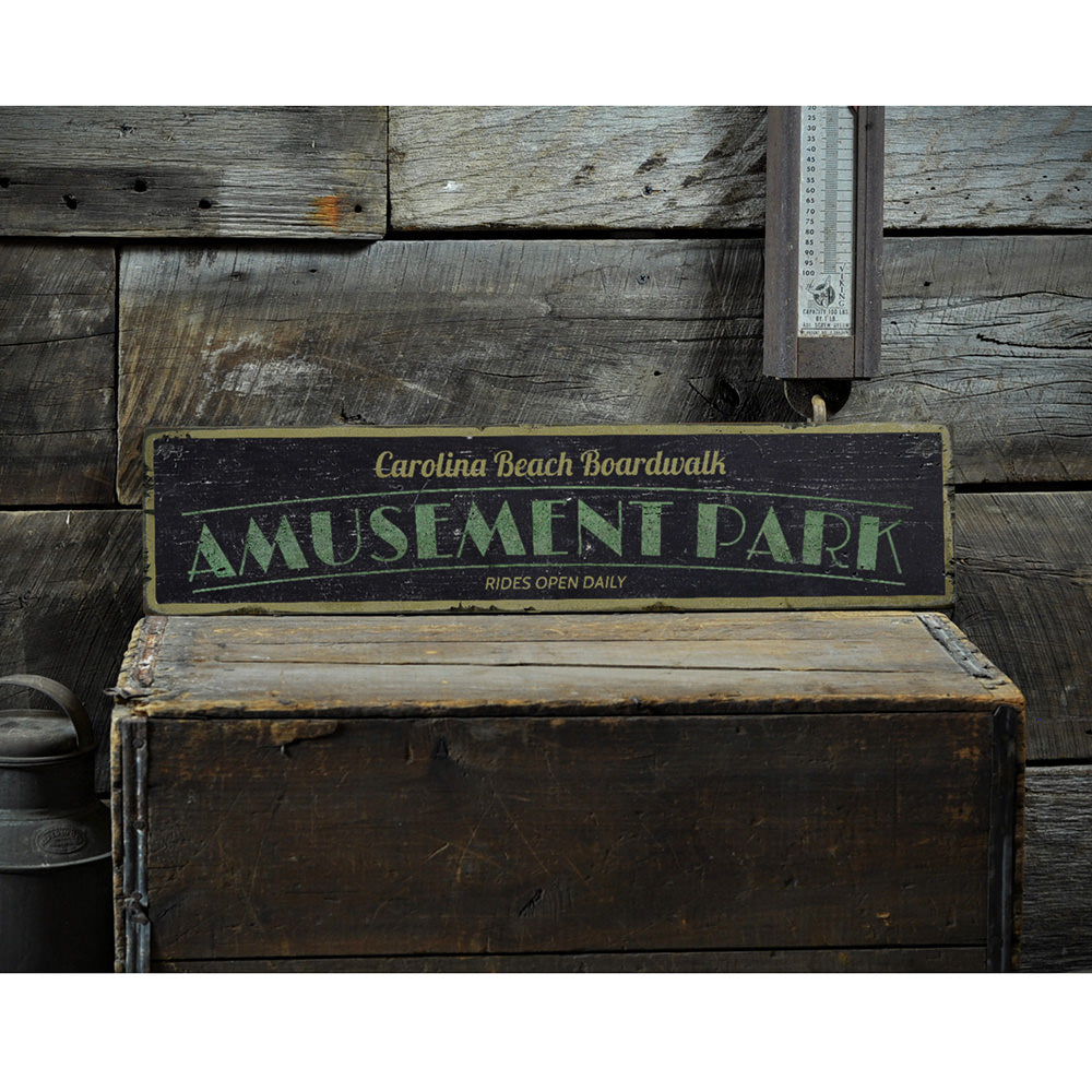 Amusement Park Vintage Wood Sign