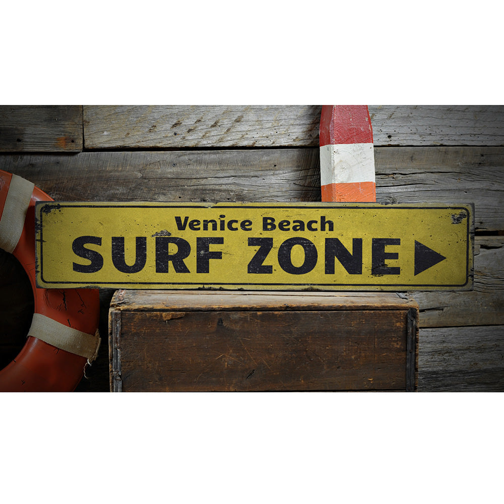 Surf Zone Vintage Wood Sign