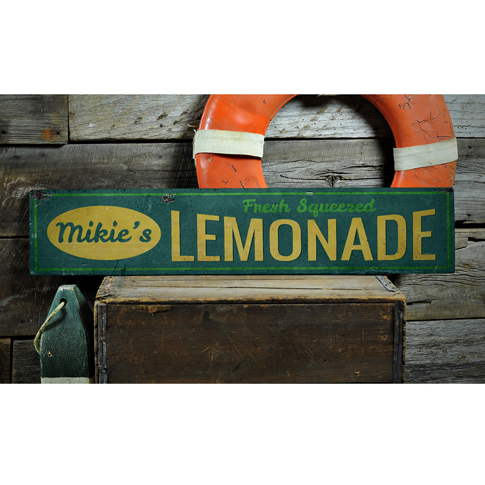 Fresh Squeezed Lemonade Vintage Wood Sign