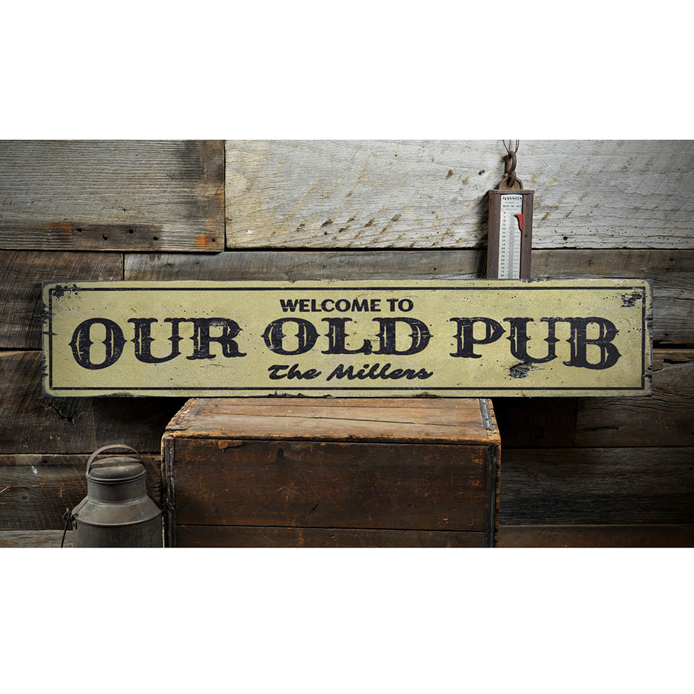 Old Pub Vintage Wood Sign