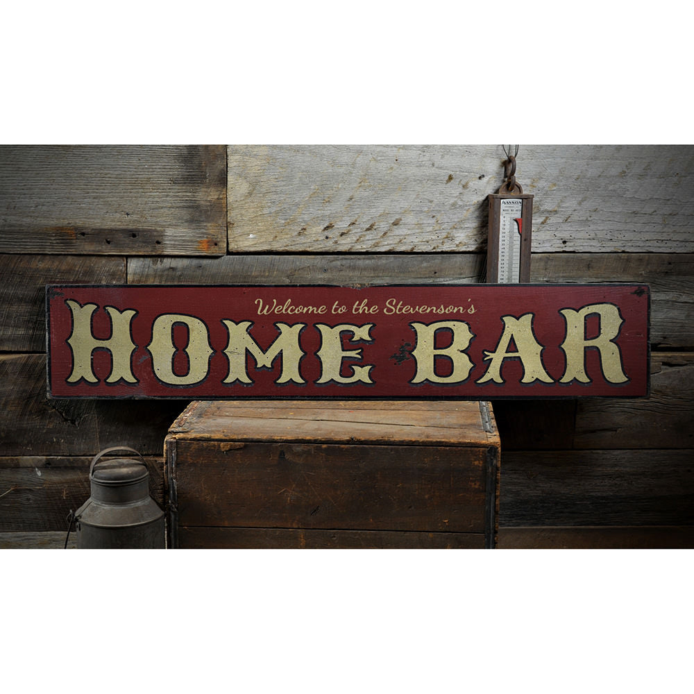 Western Home Bar Vintage Wood Sign