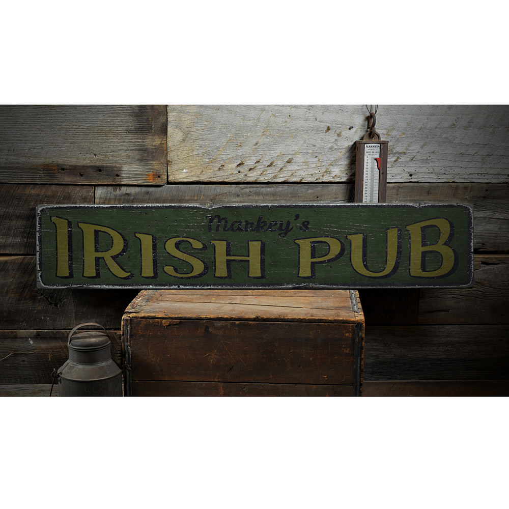 Irish Pub Vintage Wood Sign