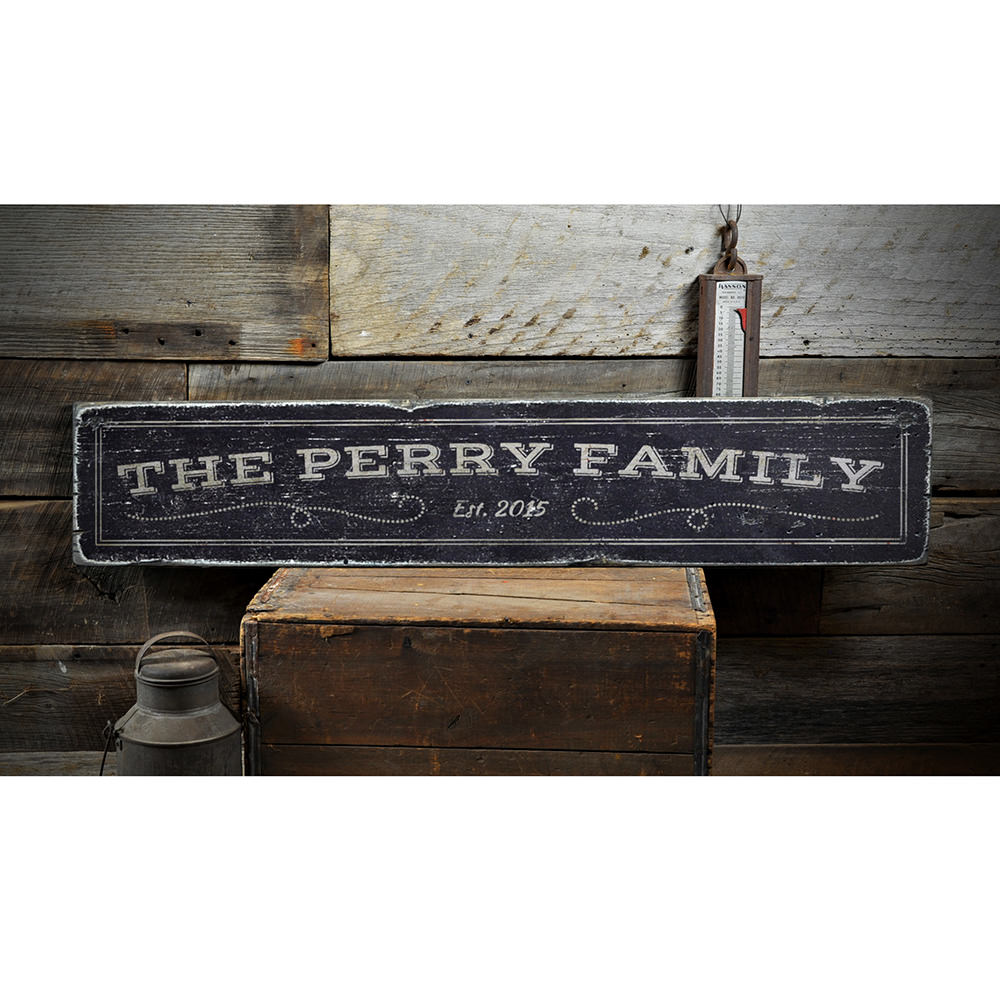 Family Home Vintage Wood Sign