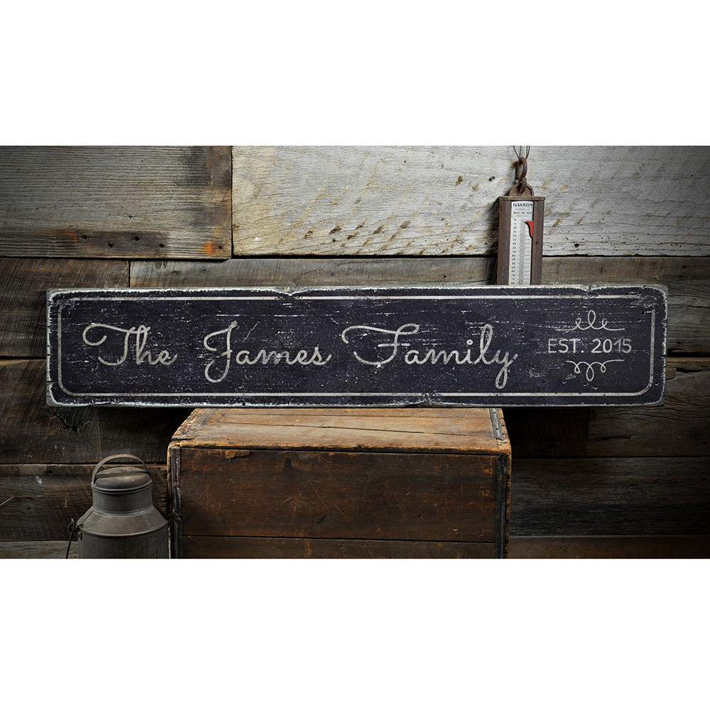 Family Mantle Vintage Wood Sign