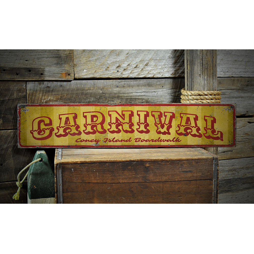 Carnival Vintage Wood Sign