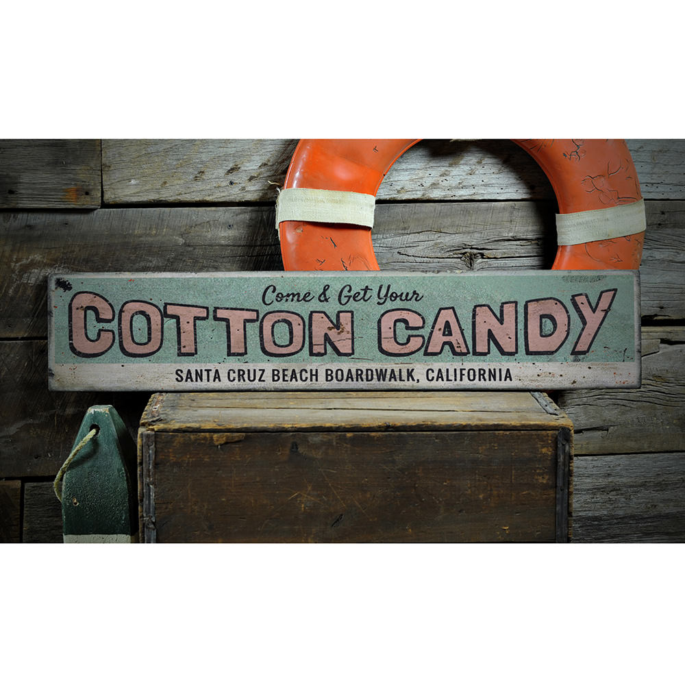 Cotton Candy Vintage Wood Sign