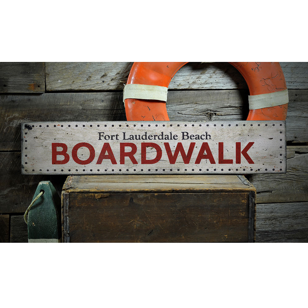 Boardwalk Marquee Vintage Wood Sign