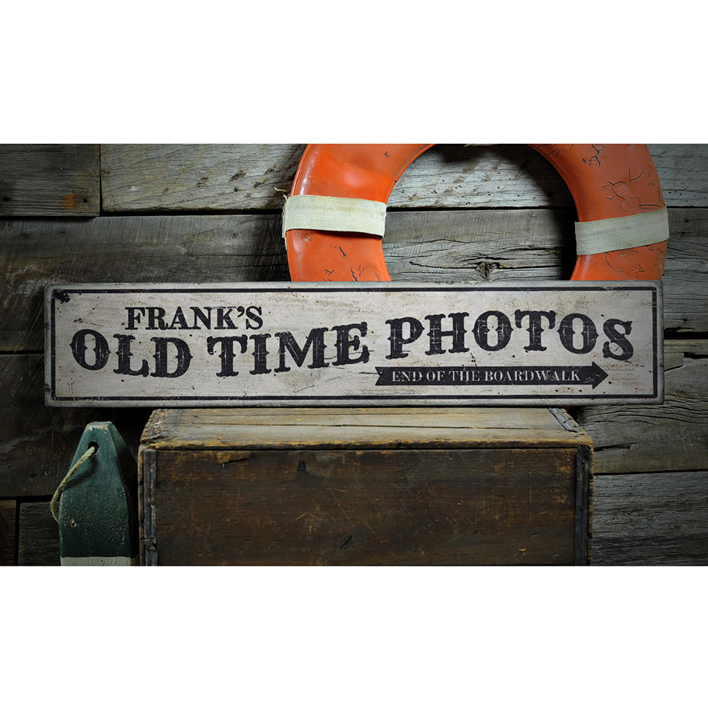Old Time Photos Vintage Wood Sign