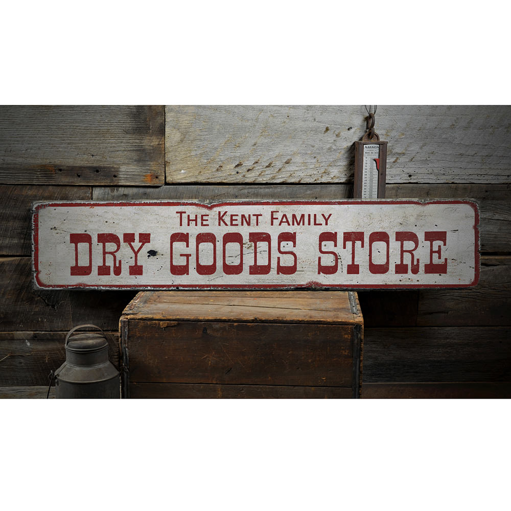 Dry Goods Store Vintage Wood Sign