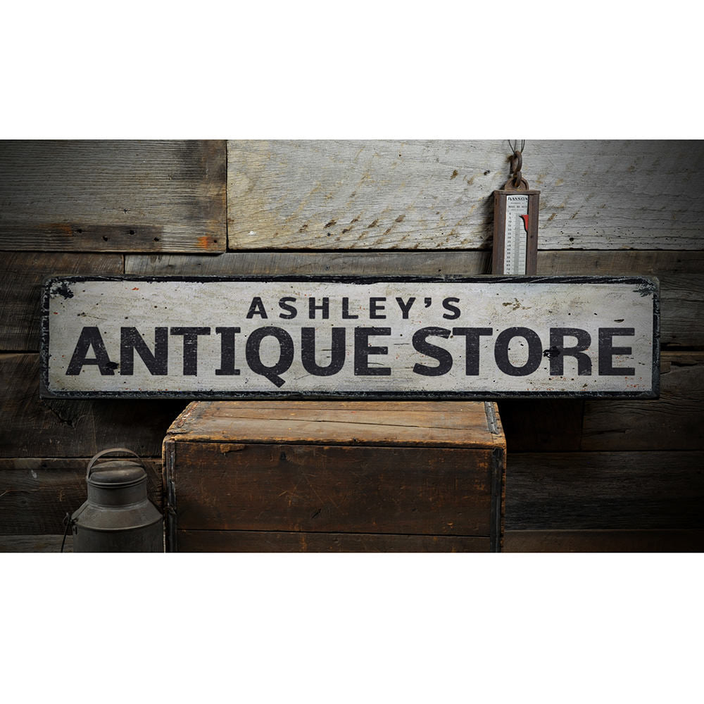 Antique Store Vintage Wood Sign