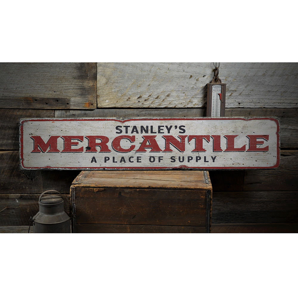 Mercantile Vintage Wood Sign