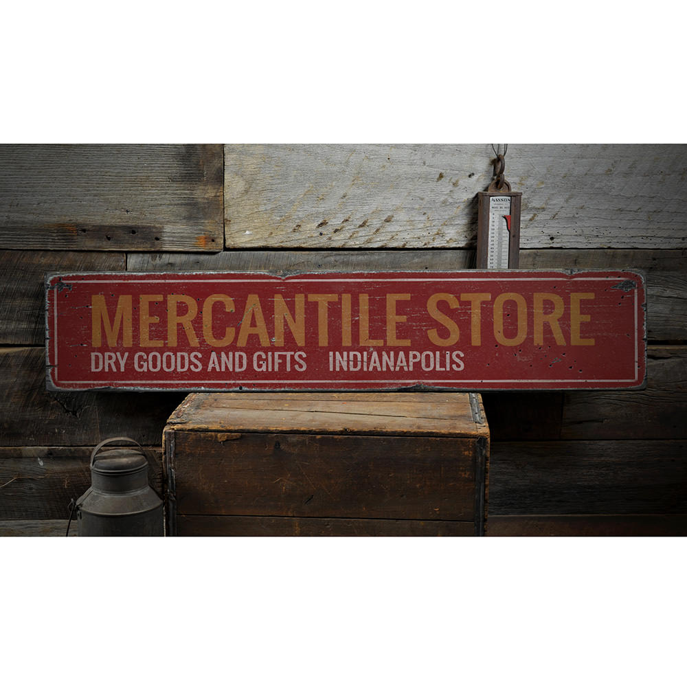 Mercantile Store Vintage Wood Sign