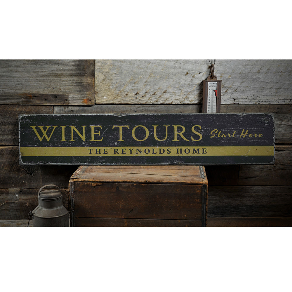 Wine Tours Vintage Wood Sign