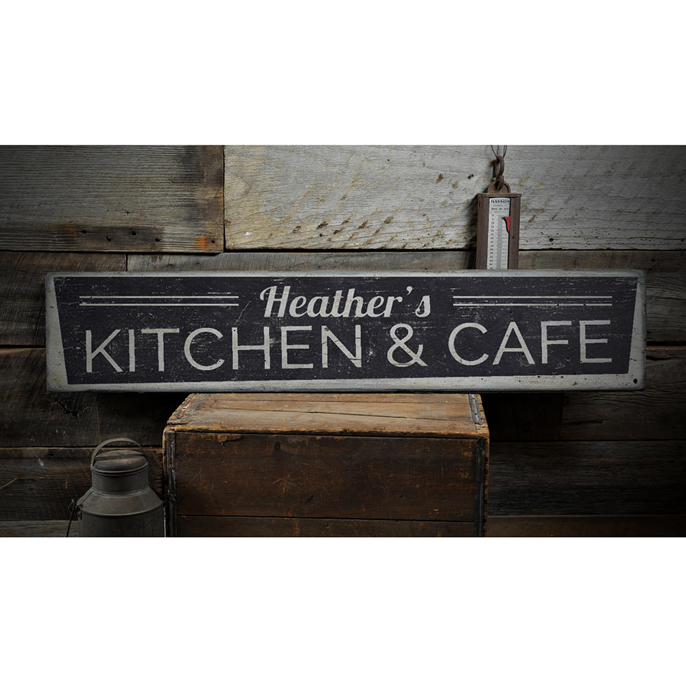 Kitchen and Cafe Vintage Wood Sign