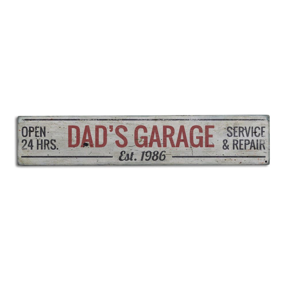 Dads Garage Vintage Wood Sign