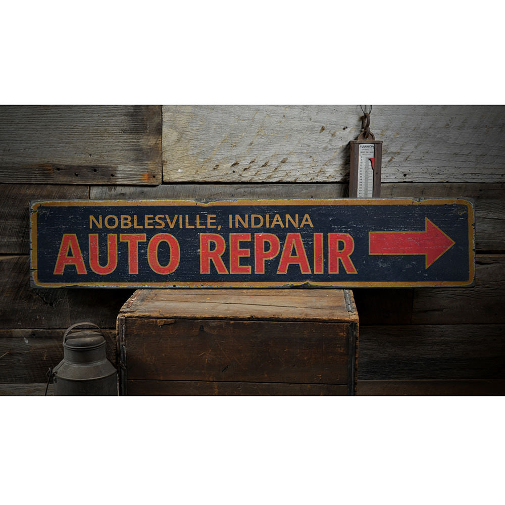 Garage Auto Repair Vintage Wood Sign