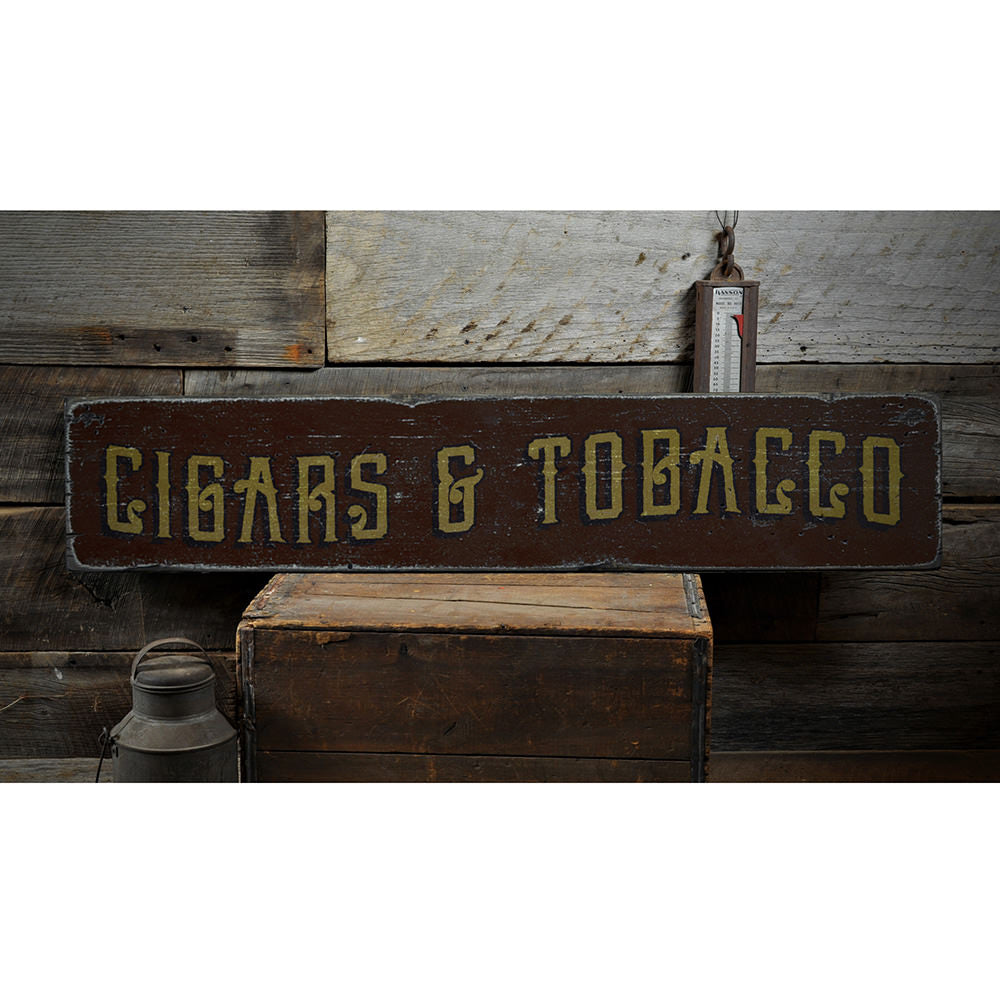 Cigars & Tobacco Vintage Wood Sign