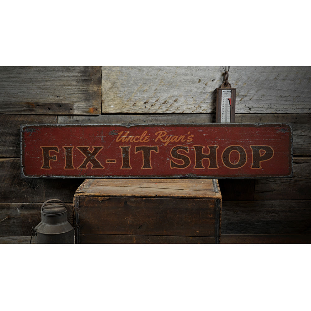 Fix it Shop Vintage Wood Sign