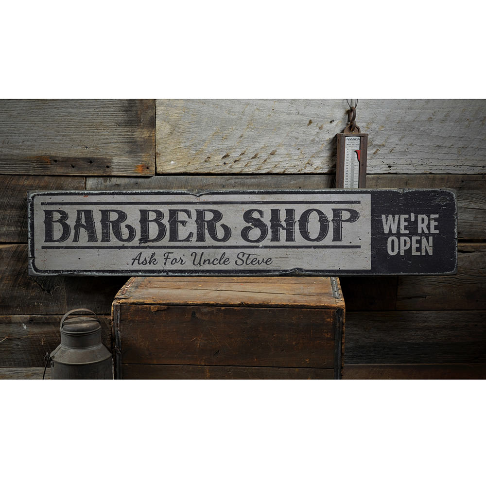 Vintage Barber Shop Vintage Wood Sign