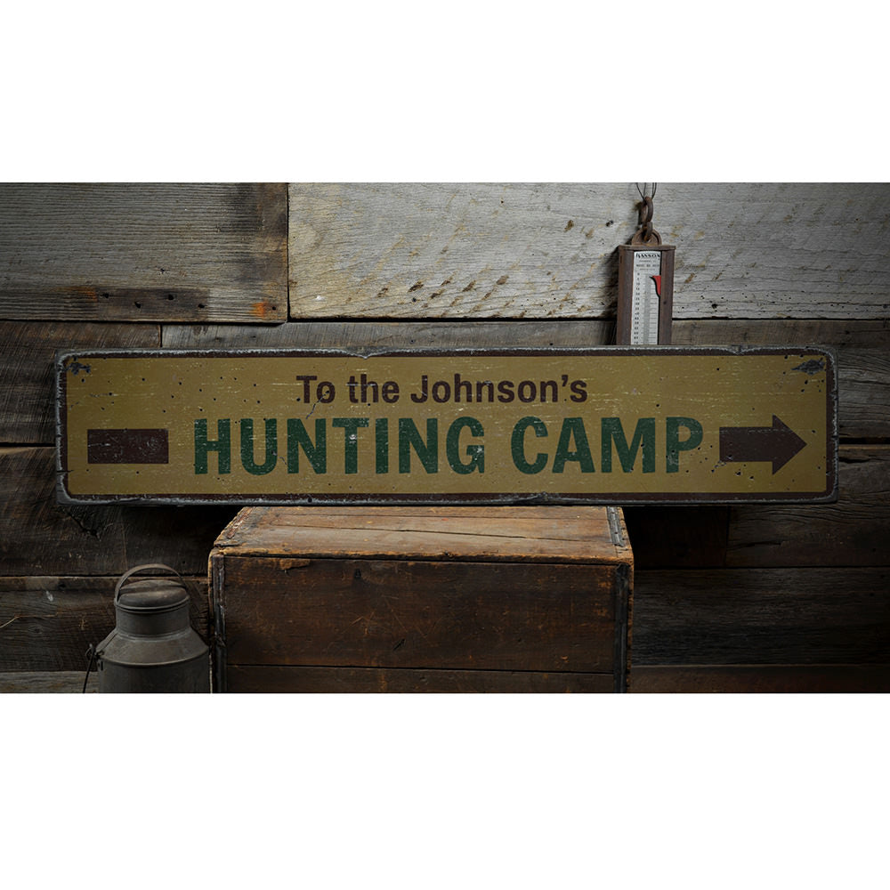 Hunting Camp Vintage Wood Sign