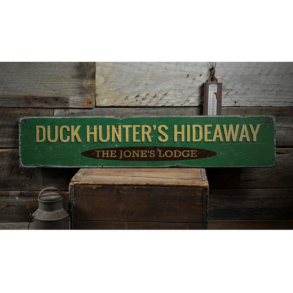 Duck Hunter Vintage Wood Sign