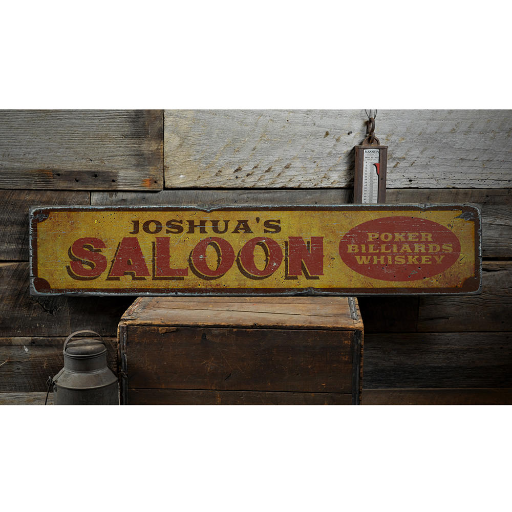 Saloon Vintage Wood Sign