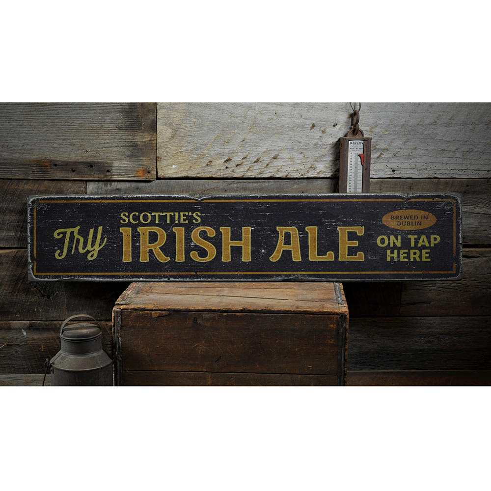 Irish Ale Vintage Wood Sign