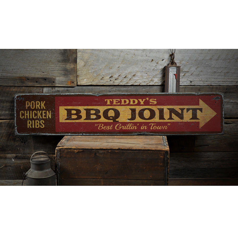 BBQ Joint Vintage Wood Sign