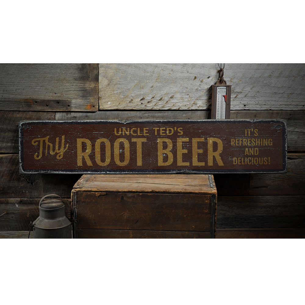 Root Beer Vintage Wood Sign