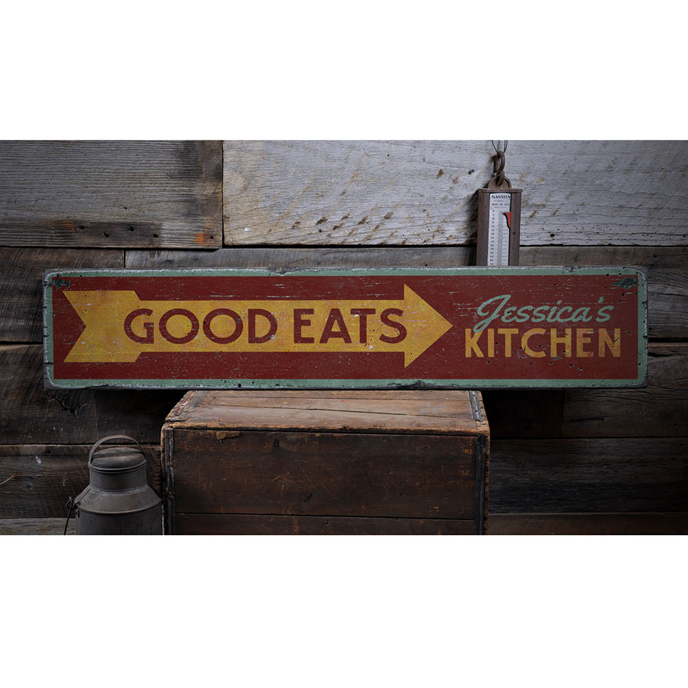 Good Eats Vintage Wood Sign