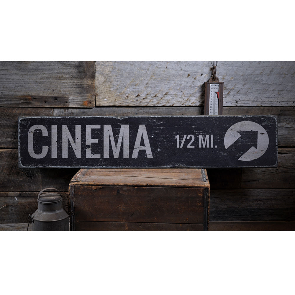 Cinema Vintage Wood Sign