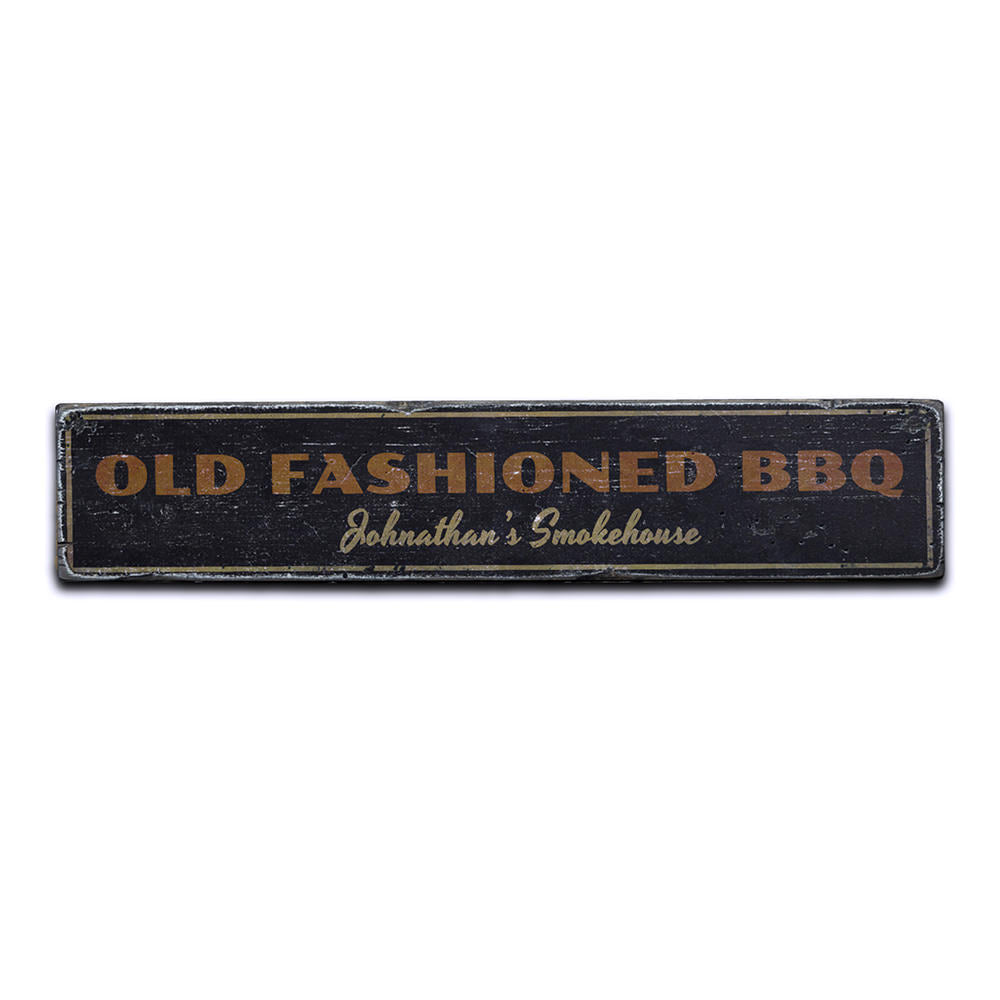 Old Fashioned BBQ Vintage Wood Sign