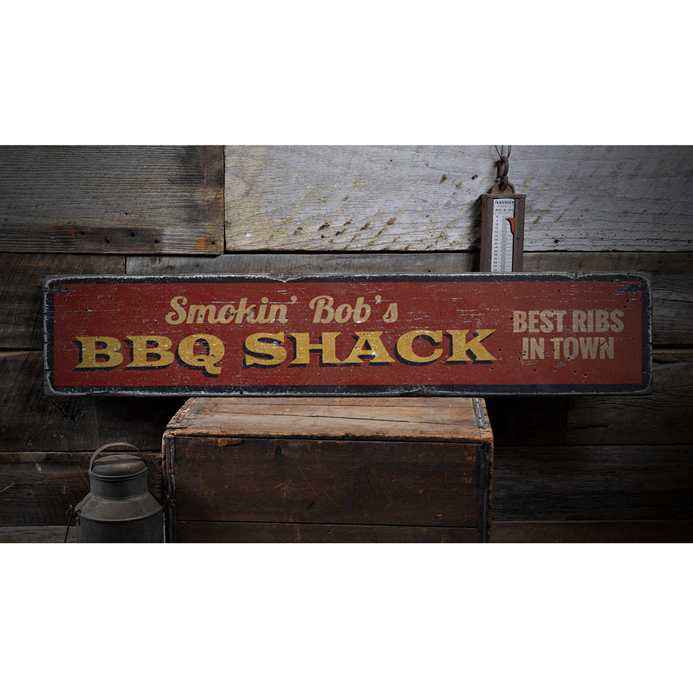 BBQ Shack Vintage Wood Sign