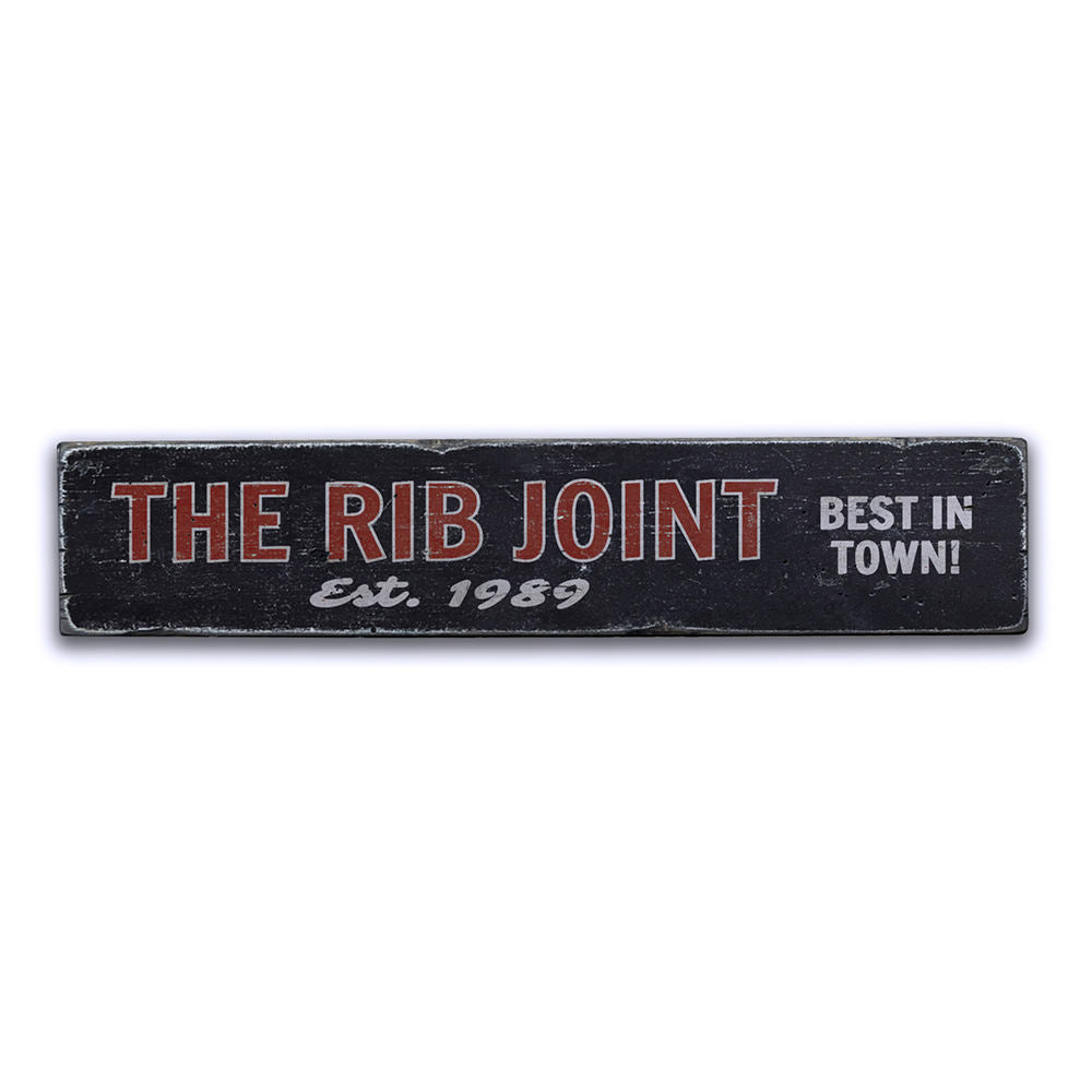 The Rib Joint Vintage Wood Sign