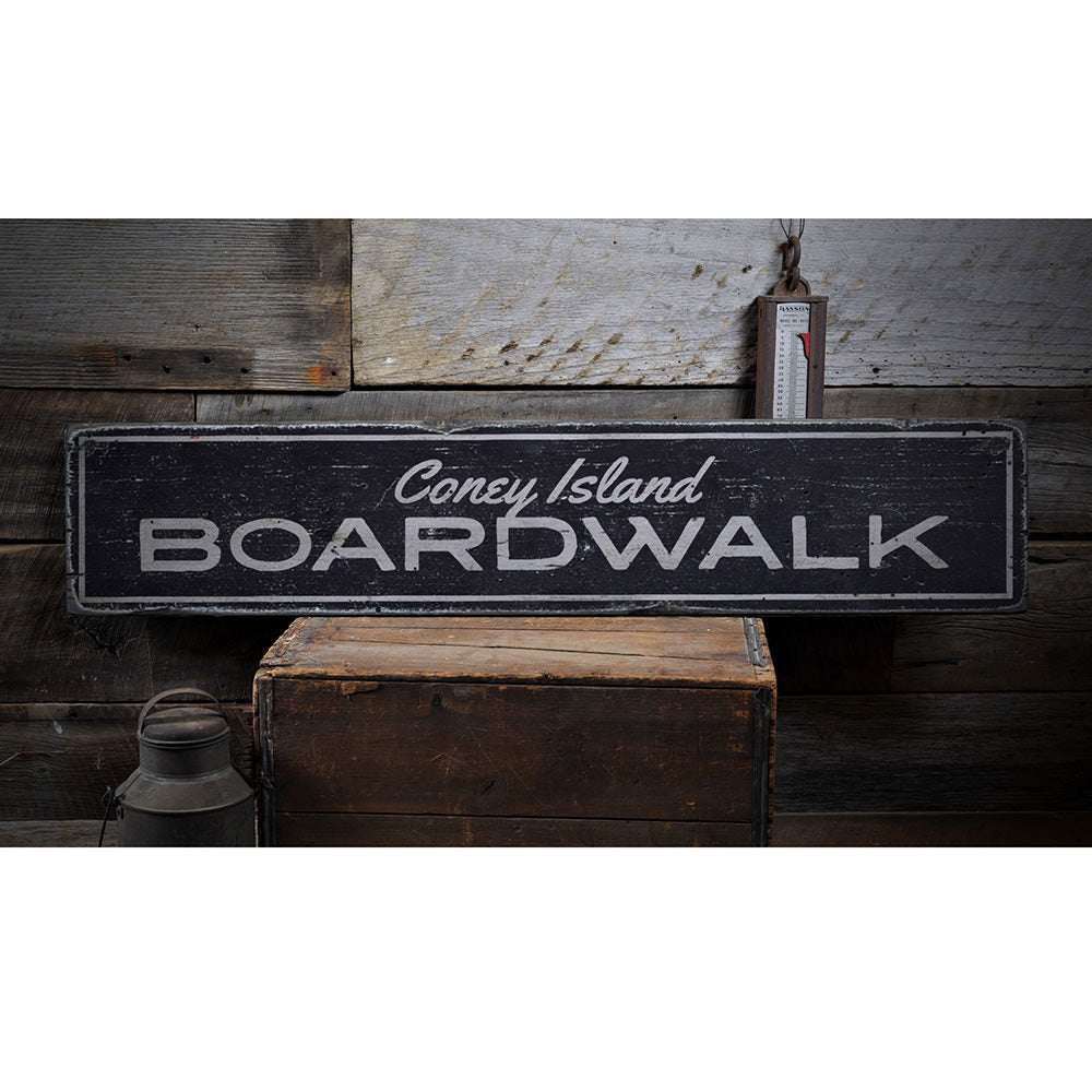 Boardwalk Destination Vintage Wood Sign