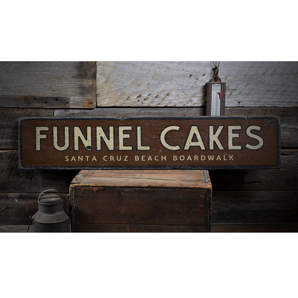 Funnel Cakes Boardwalk Vintage Wood Sign