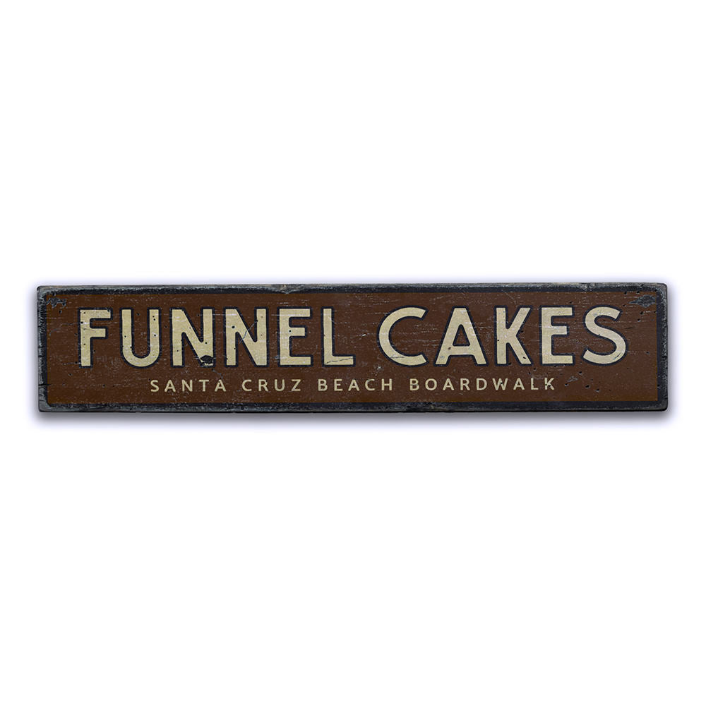 Funnel Cakes Boardwalk Vintage Wood Sign